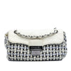 Chanel Tweed and Calfskin Woven Single Flap Secondhand