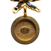 Secondhand Chanel Leather and Gold Plated Medallion Bow Pendant Necklace