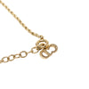 Dior Gold Plated Strass CD Heart Pendant Necklace Secondhand
