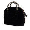 Chanel Quilted Velvet Coco Clutch With Chain Secondhand