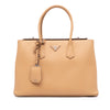 Prada Saffiano Cuir Twin Lock Satchel Secondhand