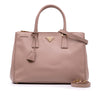 Secondhand Prada Medium Saffiano Lux Galleria Double Zip Satchel