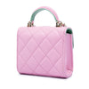 Chanel Mini CC Quilted Lambskin Top Handle Clutch with Chain Secondhand