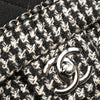 Chanel Medium Quilted Jersey and Tweed Chain Flap Secondhand