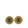 Chanel Gold Plated CC Button Clip On Earrings Secondhand