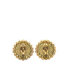 Chanel Gold Plated CC Button Clip On Earrings Secondhand