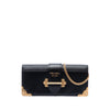 Prada City Calf and Saffiano Cahier Chain Clutch Secondhand