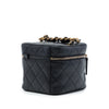 Secondhand Chanel Small Quilted Calfskin Chain Bar Vanity Case with Chain