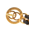 Chanel Gold Plated Leather Woven Double Chain Belt Secondhand