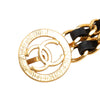 Chanel Gold Plated Leather Woven Double Chain Belt Secondhand