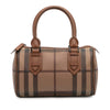 Secondhand Burberry Smoke Check Coated Canvas Chester Boston Bag