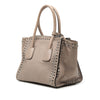 Prada Glace Calf Studded Twin Pocket Satchel Secondhand