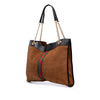 Gucci Large Web Suede Rajah Tote Secondhand