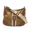 Secondhand Prada Leather Trimmed Tessuto Stripe Crossbody