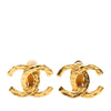 Chanel CC Gold Plated Clip On Earrings Secondhand