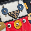 Prada Small Saffiano Trimmed Denim Canapa Robot Satchel Secondhand