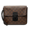 Louis Vuitton Monogram Macassar S Lock A4 Pouch Secondhand