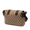 Secondhand Gucci Small GG Canvas Double Buckle Flap Messenger Bag