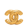 Chanel CC Gold Plated Quilted Brooch Secondhand