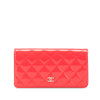 Chanel CC Quilted Patent Leather L Yen Bifold Wallet Secondhand