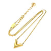 Louis Vuitton Gold Plated Essential V Necklace Secondhand