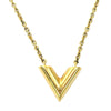 Louis Vuitton Gold Plated Essential V Necklace Secondhand