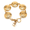 Chanel CC Gold Plated Quilted Medallion Bracelet Secondhand