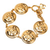 Chanel CC Gold Plated Quilted Medallion Bracelet Secondhand