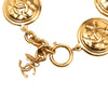 Chanel CC Gold Plated Quilted Medallion Bracelet Secondhand