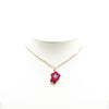 Secondhand Chanel Gold Plated Enamel CC Camellia Pendant Necklace