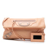 Balenciaga Chevre Motocross Classic Metallic Edge Envelope Clutch with Strap Secondhand