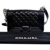 Chanel Small Quilted Patent Boy Flap Secondhand