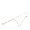 Secondhand Chanel CC Gold Plated and Enamel Camellia Round Pendant Necklace