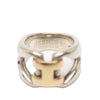 Hermès Sterling Silver and 18K Yellow Gold History Ring Secondhand