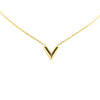 Louis Vuitton Gold Plated Essential V Necklace Secondhand