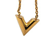 Louis Vuitton Gold Plated Essential V Necklace Secondhand