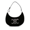 Celine Velvet Strass Triomphe Ava Shoulder Bag Secondhand