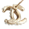 Chanel CC Gold Plated Faux Pearl Bullet Back Earrings Secondhand