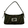 Fendi Zucca Canvas Double Flap Shoulder Bag Secondhand