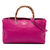 Gucci Medium Calfskin Bamboo Shopper Satchel Secondhand