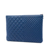 Chanel Large Bi Quilted Lambskin O Case Clutch Secondhand