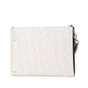 Fendi Zucca Coated Canvas FF 1974 Diagonal Vitello Liberty Clutch Secondhand