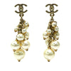 Chanel CC Gold Plated Faux Pearl Tassel Drop Push Back Closure Secondhand