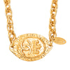 Chanel Gold Plated CC Medallion Pendant Necklace Secondhand