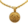 Secondhand Chanel Gold Plated CC Round Pendant Necklace