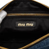 Miu Miu Denim Embroidered Logo Wristlet Pouch Secondhand