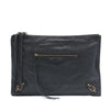 Balenciaga Lambskin Motocross Classic Zip Around Flat Clutch Secondhand