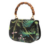 Gucci Printed Calfskin Tropical Bamboo Night Satchel Secondhand
