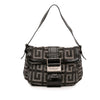Givenchy Leather Trimmed Monogram Denim Shoulder Bag Secondhand