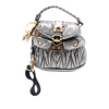 Miu Miu Mini Metallic Matelasse Lambskin Coffer Bag Charm Secondhand